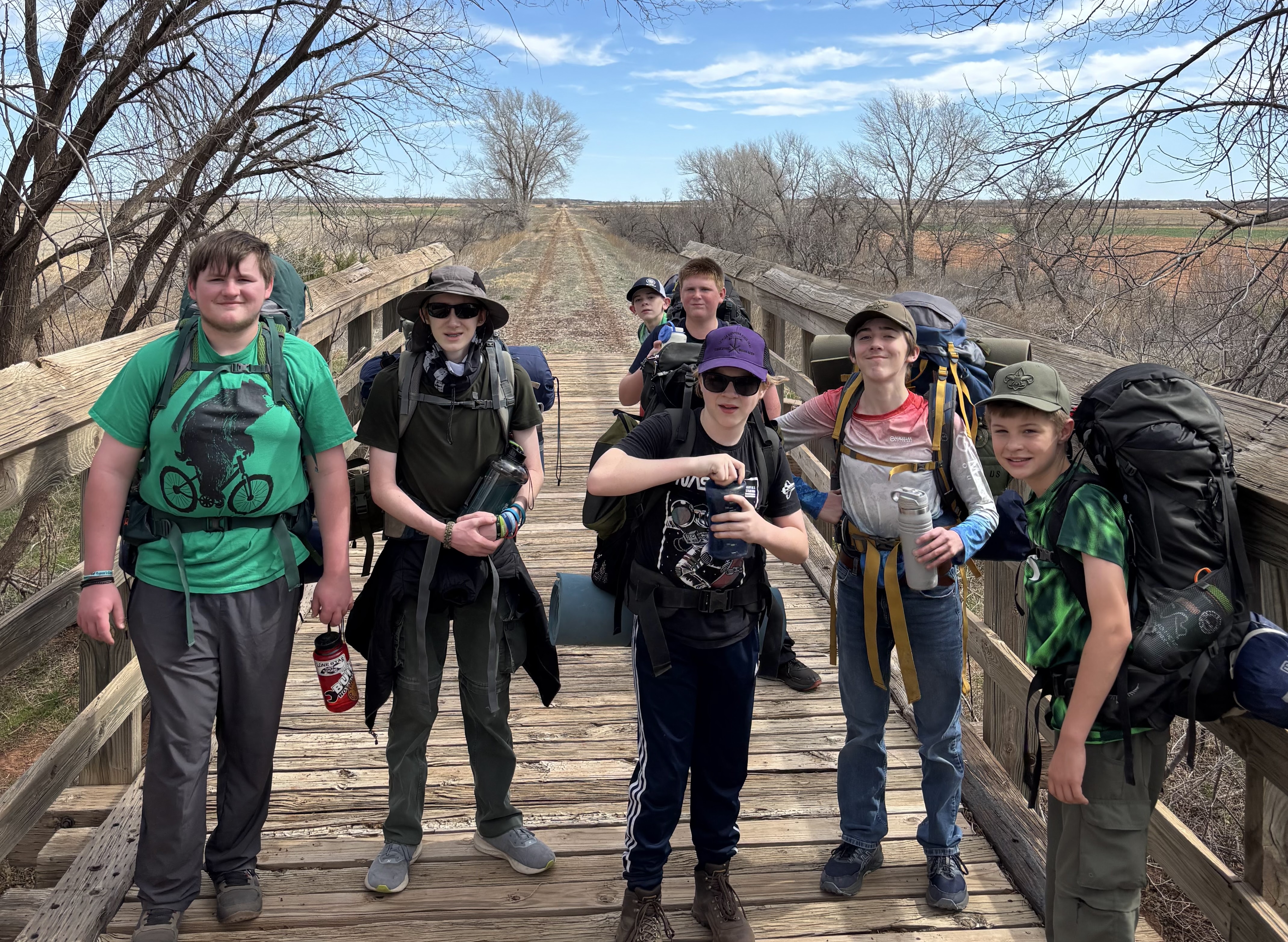 Troop 232 Scouts learning skills